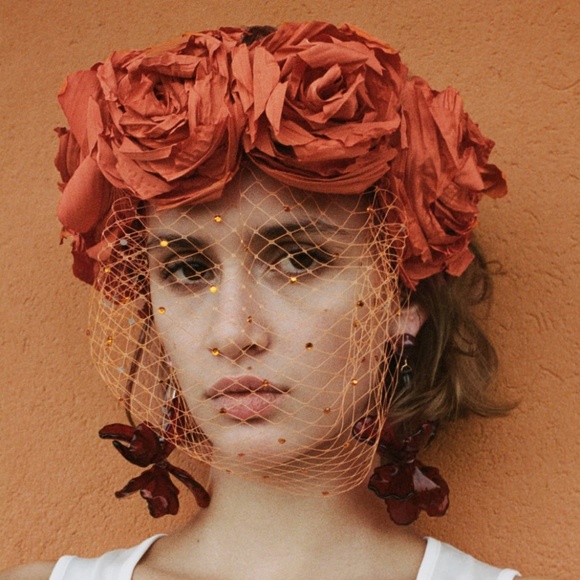 Zara limited edition floral headpiece headband